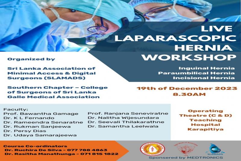 Live Laparascopic workshop Galle December 23